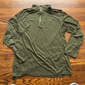 Carhartt 1/4 Zip Shirt Men’s L Force Extremes Long Sleeve Olive Green Relaxed